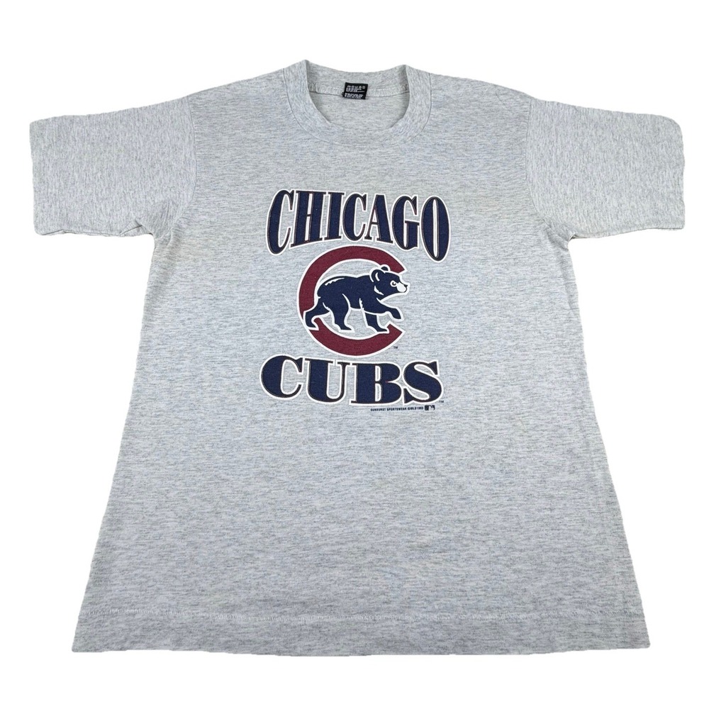 Vintage 90s 1995 Chicago Cubs Graphic T-Shirt Fruit Of The Loom BEST Youth 14/16